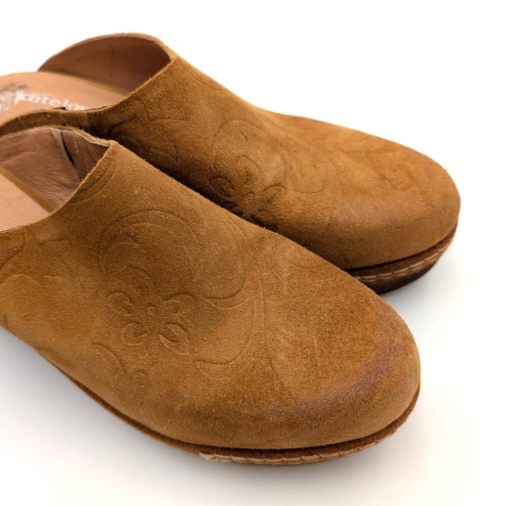 Antelope Sonja Clogs Suede Platform Block Heel Women's Brown Size US9.5 EU40 - Picture 12 of 12